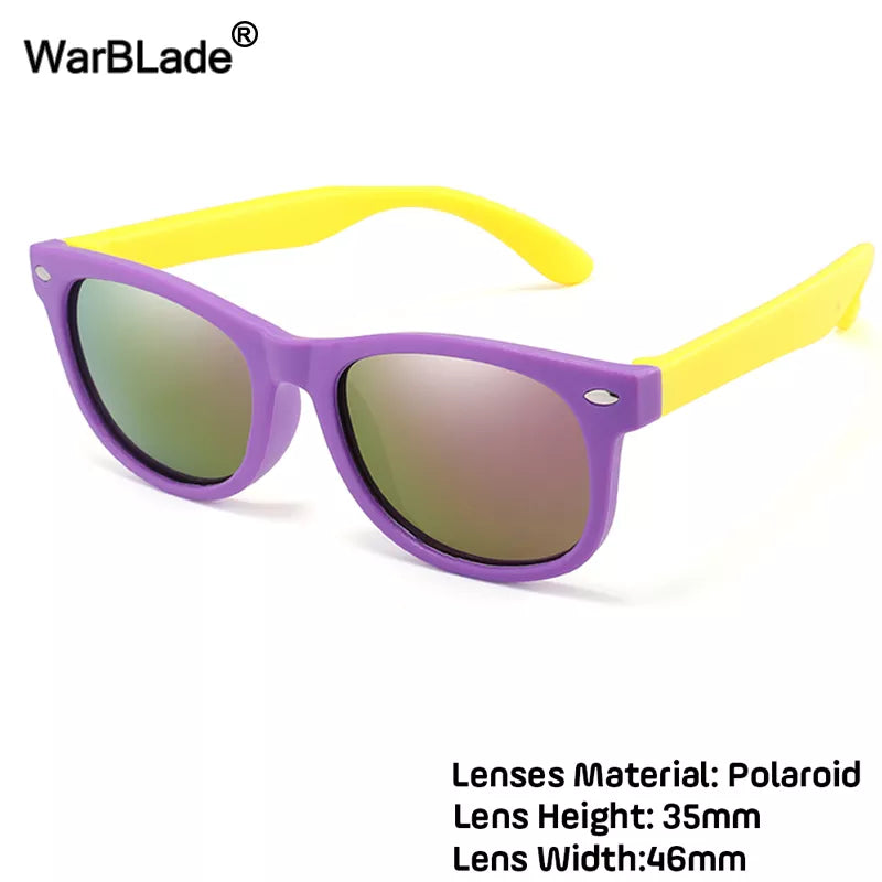 WarBlade Fashion Kids Sunglasses Children Polarized Sun Glasses Boys Girls Glasses Silicone Safety Baby Shades UV400 Eyewear