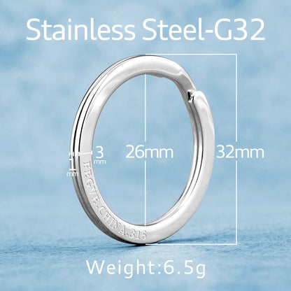 Real Titanium Keyring Super Lightweight Keychain Hanging Buckle for Car Key Ring Holder Quickdraw Tool Creative Accessories