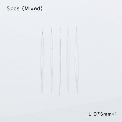 BTFBES 5pcs Central Opening Jewelry Beading Needles Stainless Steel Pins Jewelry Bracelets Handmade Making Beads DIY Accessories