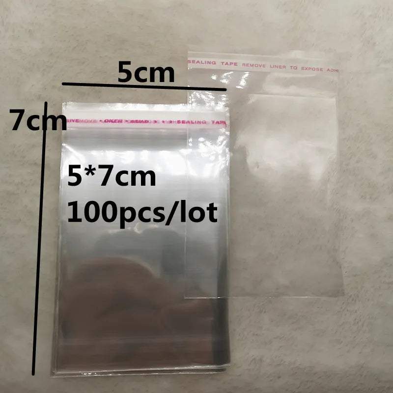 4x6-14x14cm Various Models Resealable Poly Bag Transparent Opp Plastic Bags Self Adhesive Seal Jewellery Making Bag..