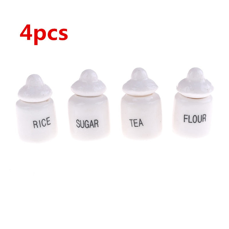 1/2/4/5pcs 1:12 Dollhouse Miniature Food Snacks Glass Jars Candy Bar Food Jar Kitchen Decoration Dolls Accessories Children Toys