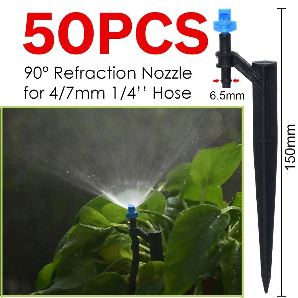 KESLA Garden Watering Drip Irrigation Adjustable Sprinkler 360 Degree Dripper Inserting Ground Fit 4/7mm Hose Greenhouses Yard