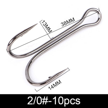 FTK Fishing Hook Baitholder Double Hook Bass Lure Holder Fly Tying Crank Hook Set Saltwater 10 Pcs/Lot Needle Fishhook 709
