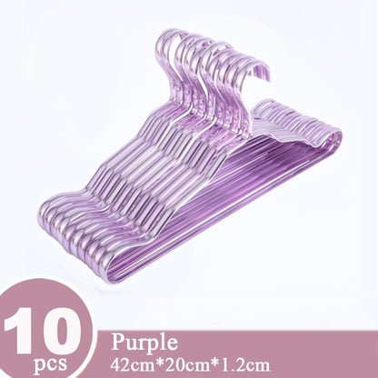 10Pcs Clothing Hangers Metal Clothes Hngers Anti-Slip Aluminium Alloy Drying Rac
