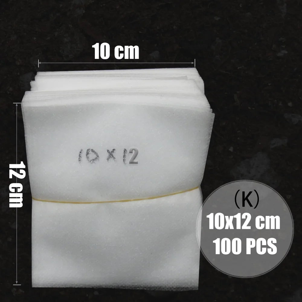 MUCIAKIE 100PCS Flat Fabric Nursery Grow Bags Biodegradable Growing Bags Eco-Friendly Ventilate Plant Root Protection Bags