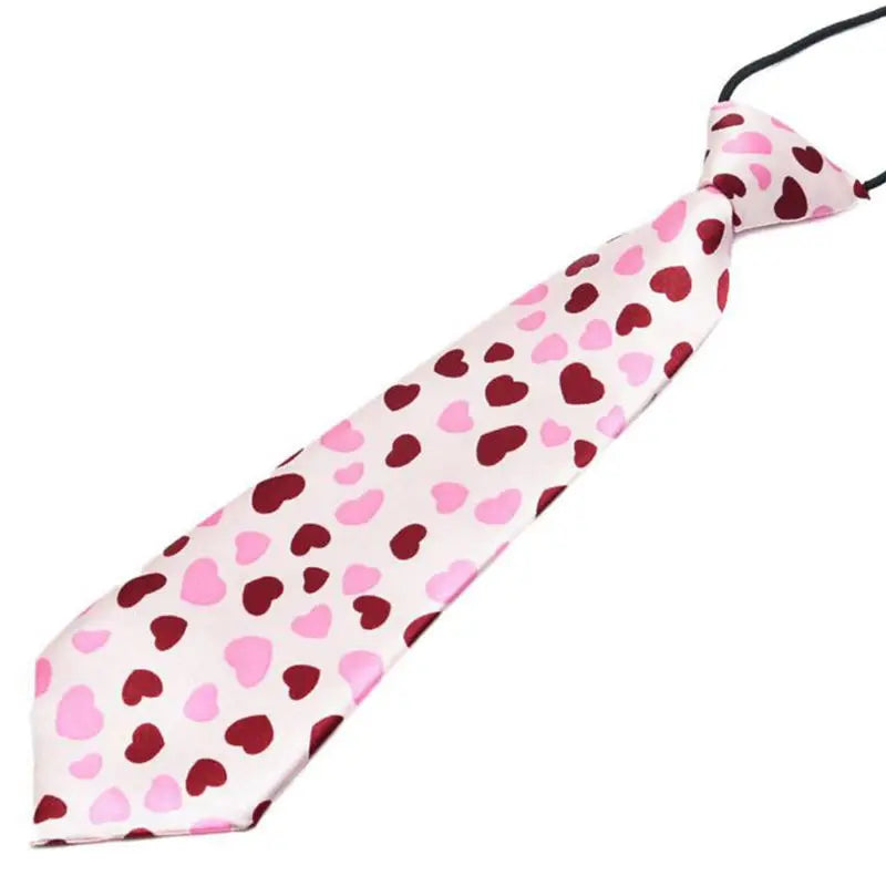 Pre-Tied Elastic Necktie Rainbow Stripes Leopard Apple Print Boys Kids Imitation Silk Ties Stage Performance Party Costume