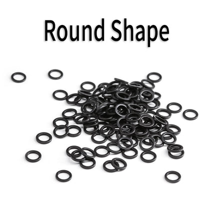 [ 30PCS] Flat Round Matt Black O Ring Carp Fishing Rig Terminal End Tackle Accessory 2mm 2.5mm 3.1mm Tippet Rig Ring