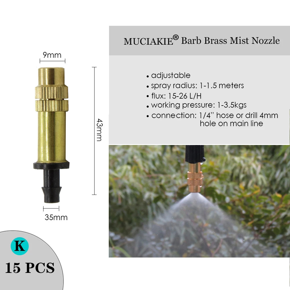 MUCIAKIE Variety Style Adjustable Irrigation Sprinkler Garden Emitters Stake Dripper Micro Spray Rotating Nozzle Watering Arrow
