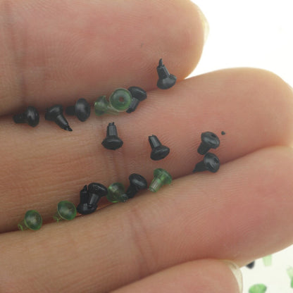 Rompin 50pcs/Lot Carp Fishing Bait Stop Beads Holder Boilie Rubber Hook Earring Backs Stoppers Earring Nuts Clutches Accessories