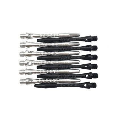 Yernea High-Quality 6Pcs/Lot Darts Shaft Aluminium Alloy Material 45mm Shafts Silvery White and Black Two Colour