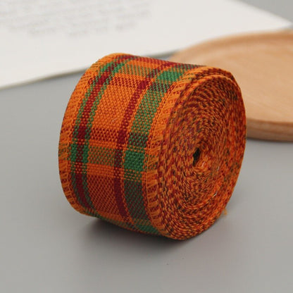 6Yards/Roll Ribbon Imitation Hemp Ribbon Wire Linen Ribbon Christmas Decoration
