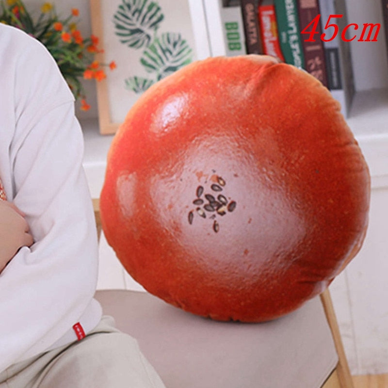 Creative Simulational Plush Bread Burger Shape Pillow Funny Food Nap Pillow and Cushion Kids Toy Birthday