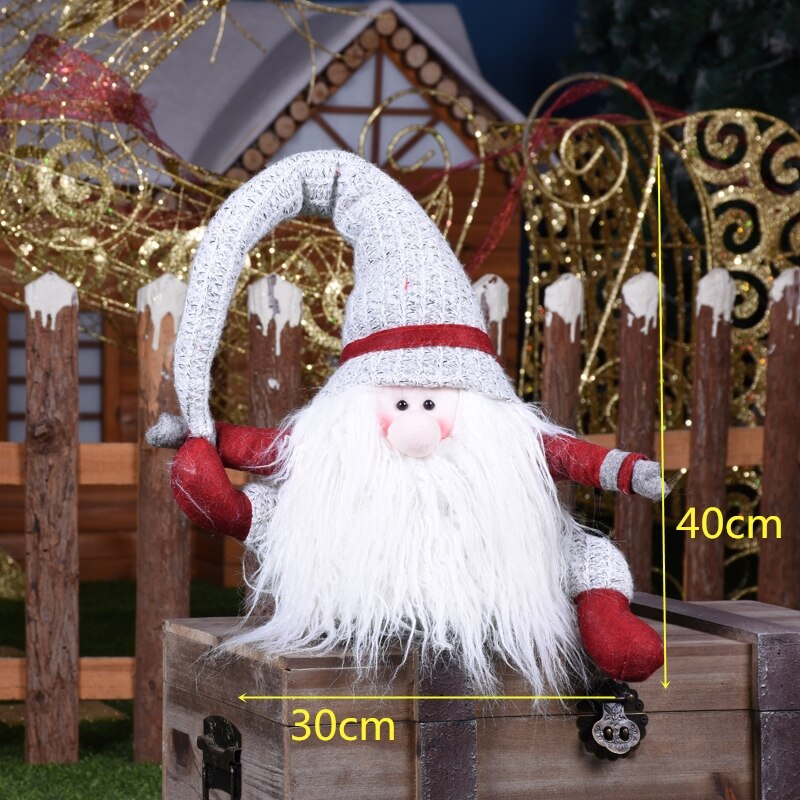 Santa Claus Snowman Alpaca Elk Christmas Decorations for Home New Year Christmas Doll Home Figures Ornaments Merry Christmas