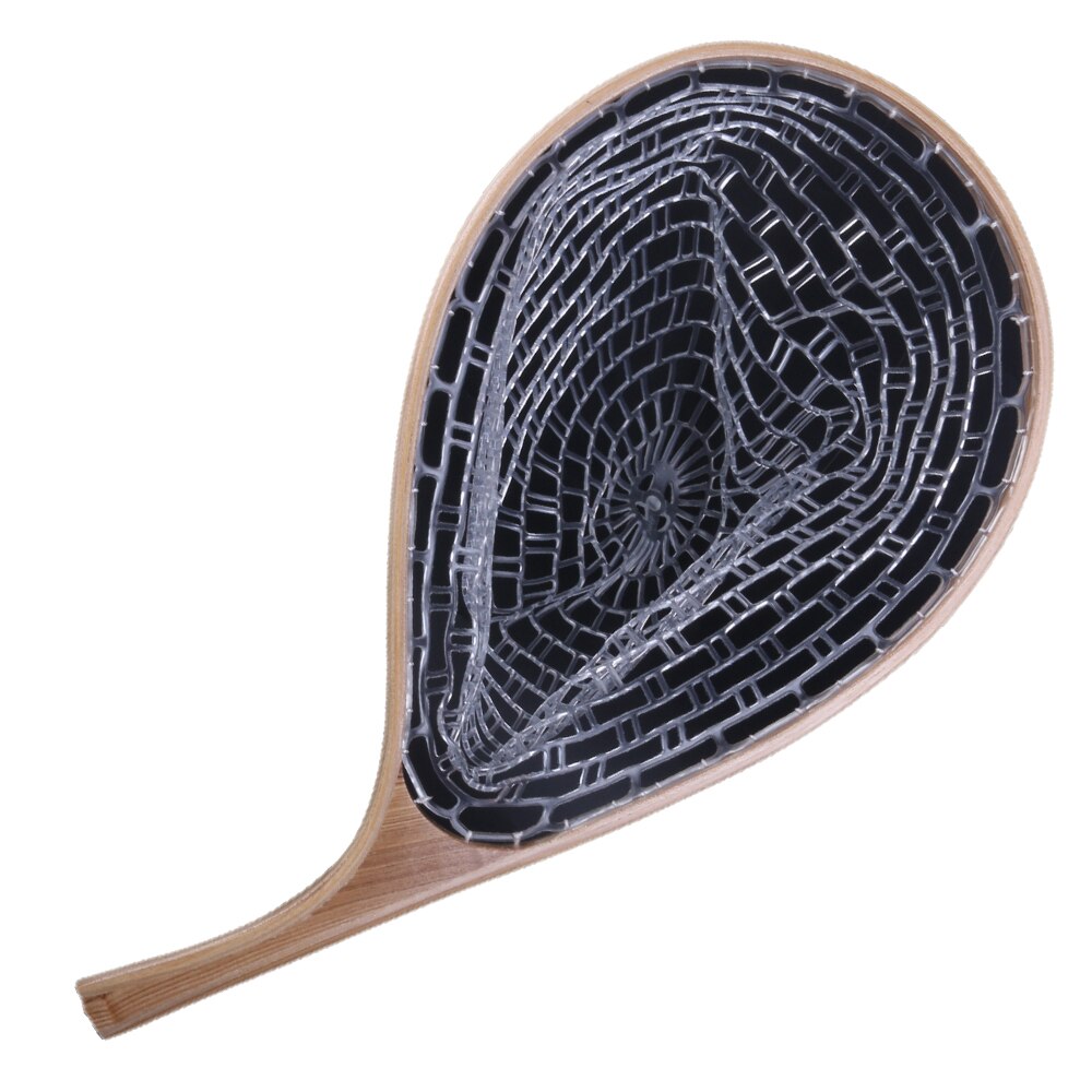 Maximumcatch Fly Fishing Landing Net Nylon Trout Catch and Release Net With Curve Wood Handle Tenkara Net