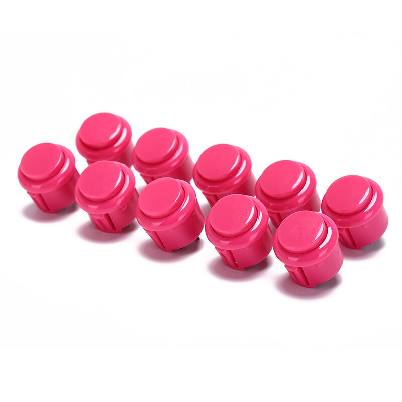 10pcs 24mm Factory Price Arcade Button Round Push Button Built-In Small Micro Switch for DIY Arcade Controller Ja Mame