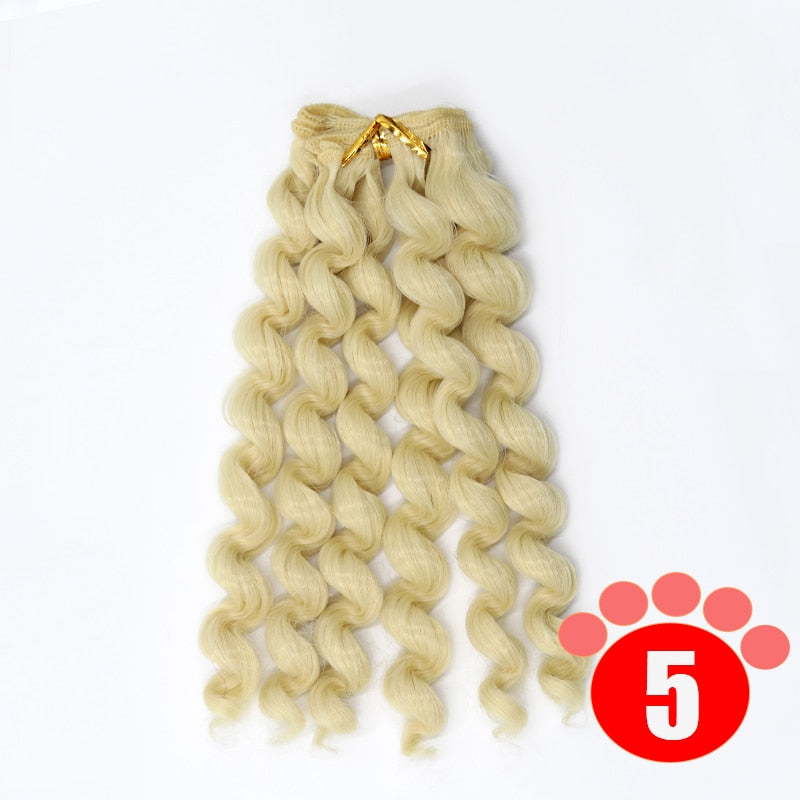 Msiredoll Bjd Wig Accessories 1piece 20*100CM Doll Hair for 1/3 1/4 1/6 1/12  Curly Doll Hair Bjd Wig Diy
