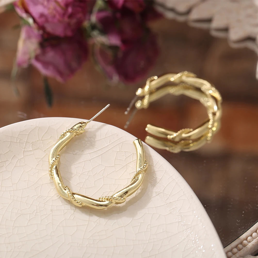 17KM New Vintage Earrings 2022 Geometric Shell Earrings for Women Girl BOHO Resin Drop Earrings Brincos Fashion Tortoise Jewelry