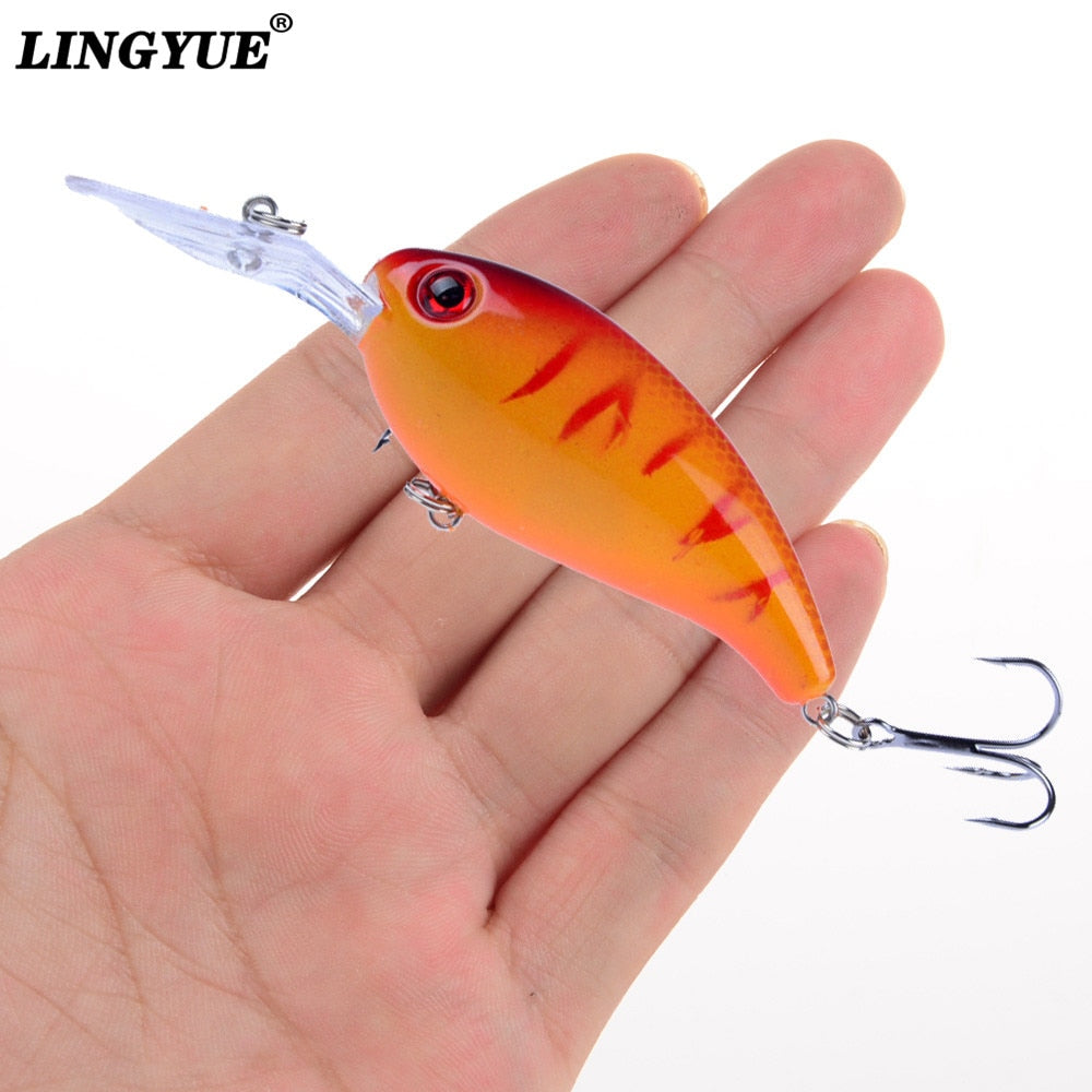 1pcs Crank Fishing Lure Artificial Hard Baits 10cm/15g Crankbait Jerkbait Wobbler Fishing Tackle Good Treble Hooks Tackle
