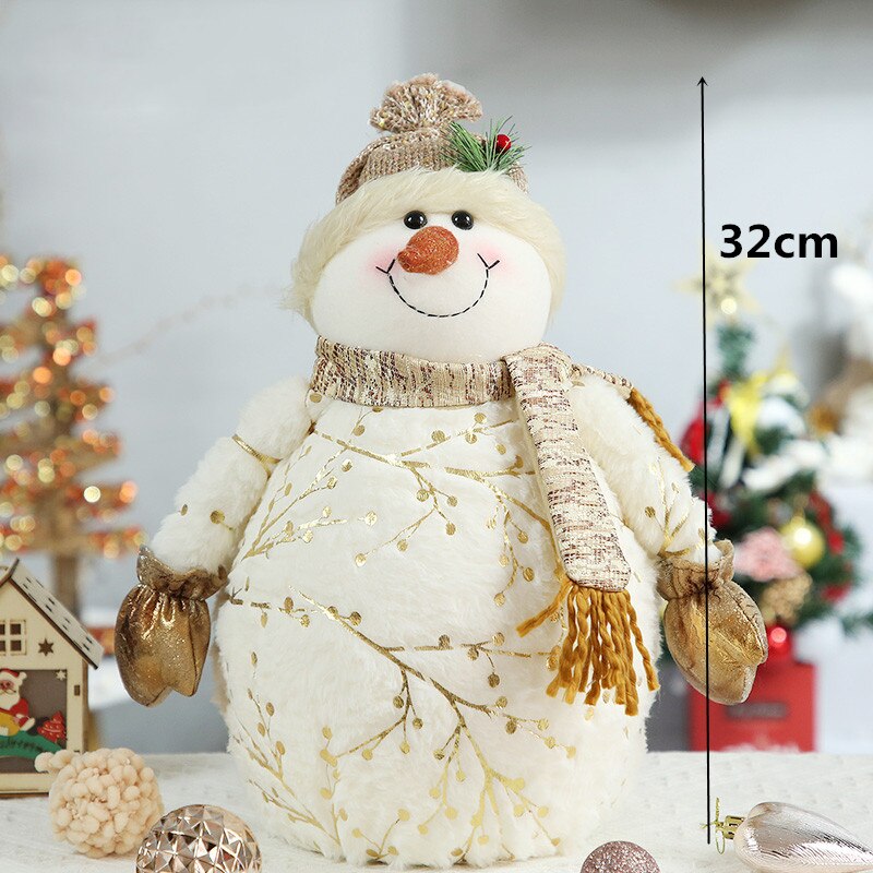 Santa Claus Snowman Alpaca Elk Christmas Decorations for Home New Year Christmas Doll Home Figures Ornaments Merry Christmas