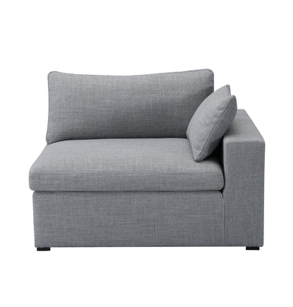 Inès Sofa - 1-Seater Single Module With Left Arm - Grey Fabric
