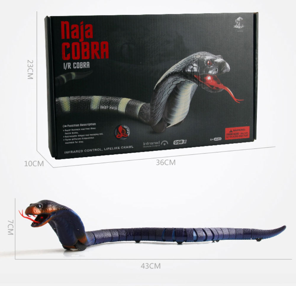 Novelty Rc Snake Naja Cobra Viper Remote Control Robot Animal Toy With USB Cable Funny Terrifying Christmas Kids