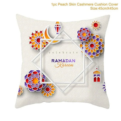 Ramadan MUBARAK Cushion Cover Eid Mubarak Decoration Islamic Muslim Party Favors Islam Eid Al Adha Ramadan Kareem 45x45cm