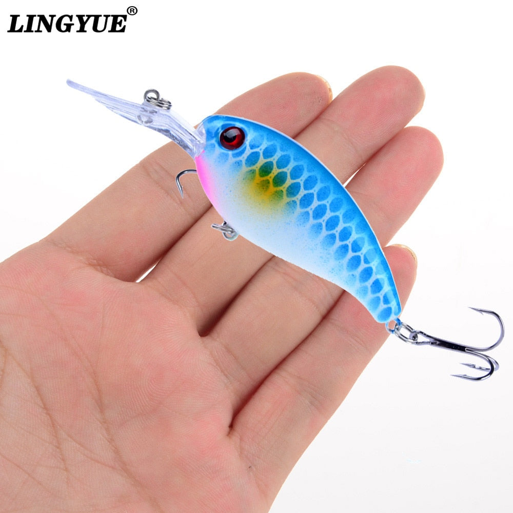 1pcs Crank Fishing Lure Artificial Hard Baits 10cm/15g Crankbait Jerkbait Wobbler Fishing Tackle Good Treble Hooks Tackle