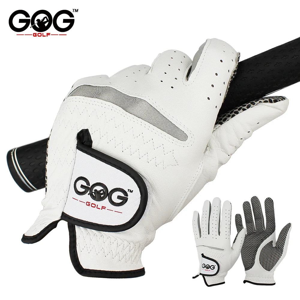 Pack 1 Pcs Golf Gloves Men Left/Right Hand Soft Breathable Pure Sheepskin Leather With Anti-Slip Granules Men Golf Glove
