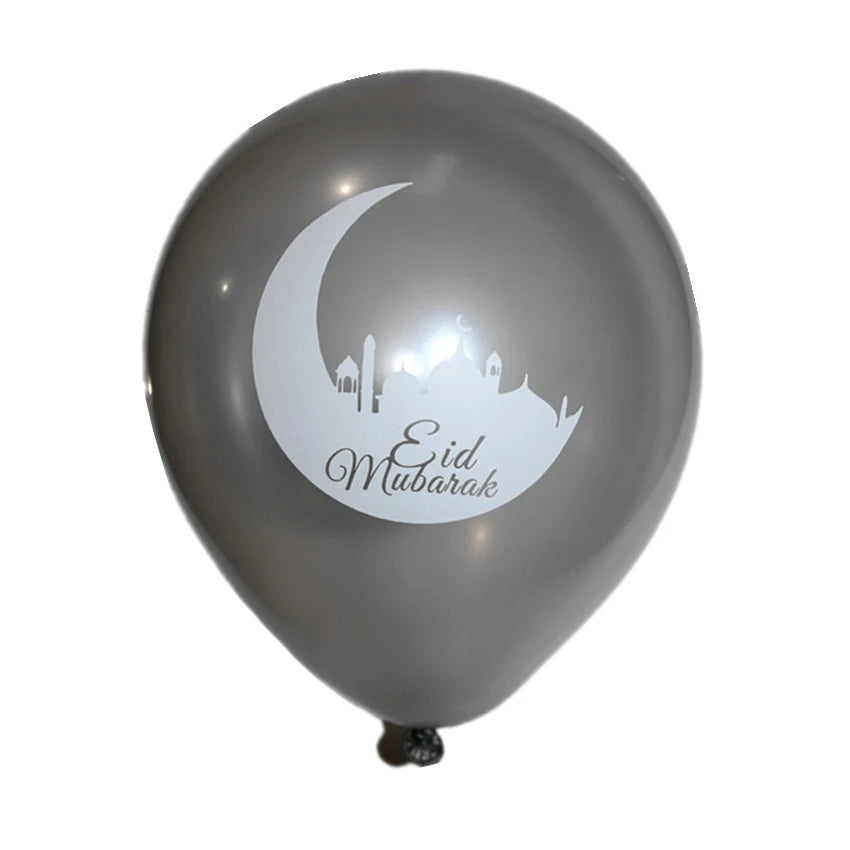 10pcs Transparent EID MUBARAK Decor Balloons Ramadan and Eid Decoration Muslim Islamic Decor Gold Balloon Ramadan Party Supplies