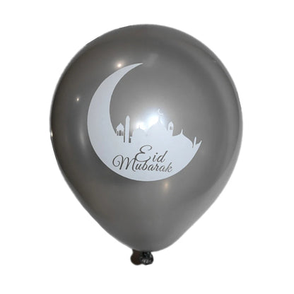 10pcs Transparent EID MUBARAK Decor Balloons Ramadan and Eid Decoration Muslim Islamic Decor Gold Balloon Ramadan Party Supplies