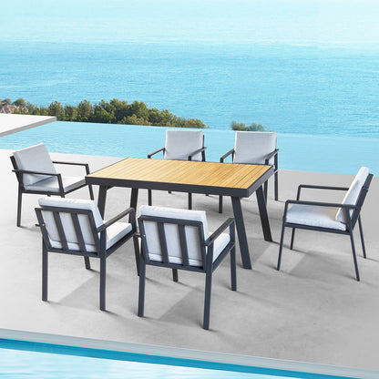 HIGOLD Nofi 7 Pieces Outdoor Dining Set Black - Series 6801