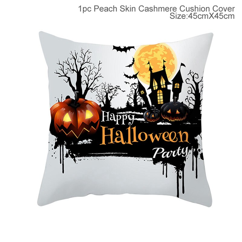 Halloween Decoration for Home Cartoon Pumpkin Bat Ghost Pillowcase Horror Halloween Party Supplies Accessories Haloween Ornament