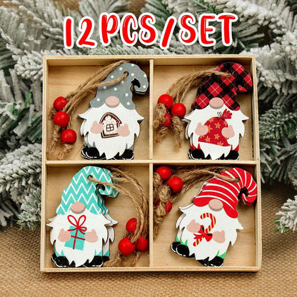 Wooden Christmas Pendant Merry Christmas Decor for Home 2023 Navidad Ornaments C