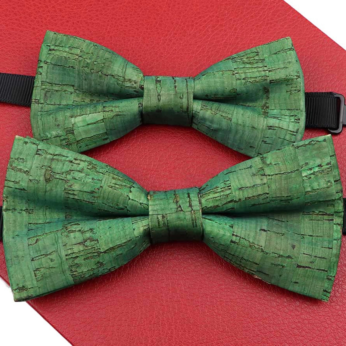 Fashion New Cork Wood Parent-Kid Bowtie Sets Fancy Adjustable Butterfly Handmade Bow Tie Wedding Party Neckwear Family Accessory