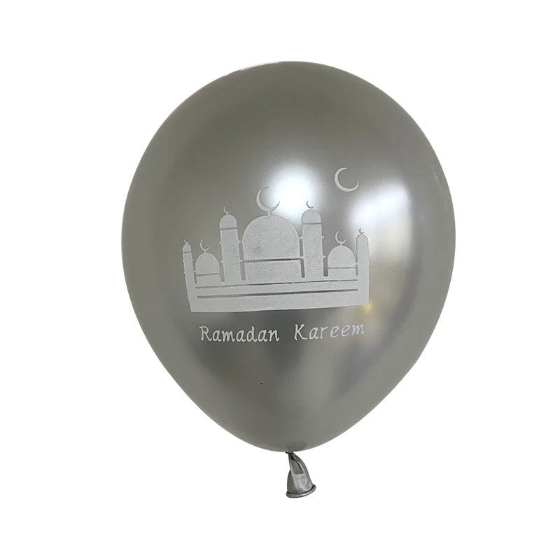 10pcs Eid Mubarak Latex Balloon Balloons Ramadan Kareem Decoration Ramadan Mubarak Muslim Islamic Festival Party DIY Decorations