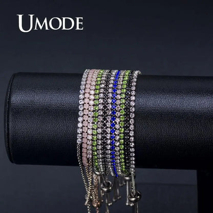 UMODE 4 Colors Cubic Zirconia Tennis Bracelet & Bangles for Women Luxury  Armbanden Voor Vrouwen Bijoux UB0124X