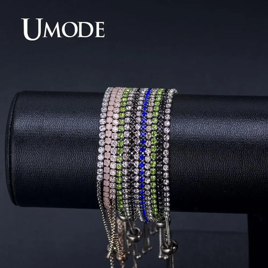 UMODE 4 Colors Cubic Zirconia Tennis Bracelet & Bangles for Women Luxury  Armbanden Voor Vrouwen Bijoux UB0124X