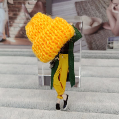 Fashion Brooch Pins for Woman Brooches Girls Face Cartoon Models Acrylic Brooches Kawaii Pompom Clothing Jewelry Accessories