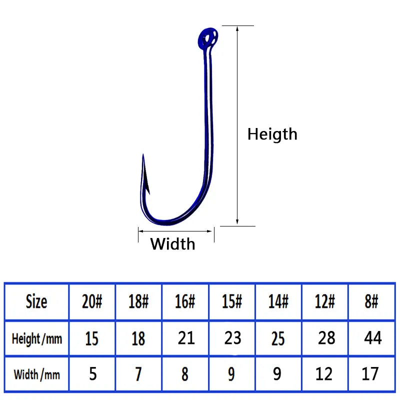 50pcs Fishing Hooks Fishing Tackle Durable Fishhooks Carp Barbed Hook Ocean River Lake  Bait Lure Fish Tool