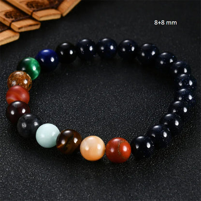 2023 Eight Planets Bead Bracelet Men Natural Stone Universe Yoga Solar Chakra Bracelet for Women Men Jewelry