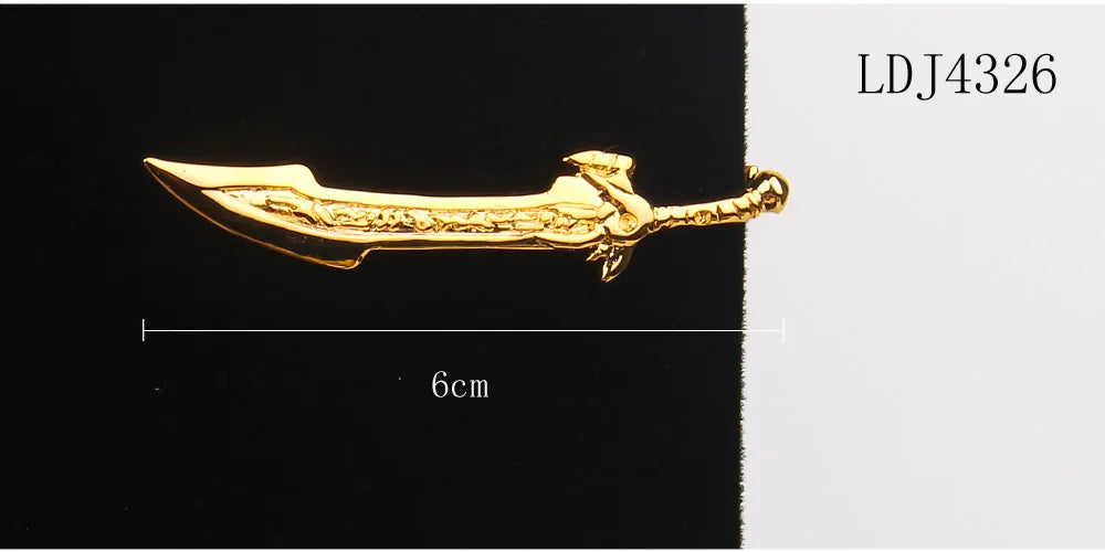 Tie Clip for Men Classic Meter Tie Pin Copper Tie Bar Quality Enamel Tie Collar Pin Crystal Business Corbata