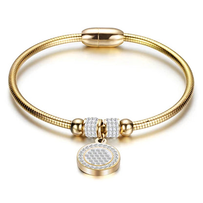 Drop Shipping Fashion Woman Bracelet and Bangles With Magnetic Clasp Women Stainless Steel Bracelet Bangles Jewelry