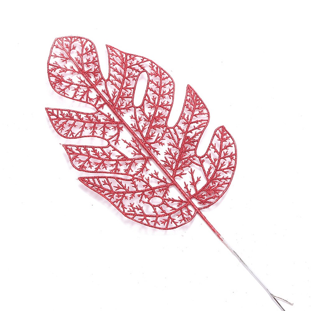 DIY Xmas Tree Garland Hanging Decor Christmas Tree Decor Christmas Hollow Christmas Glitter Tree Branches Simulated Leaves