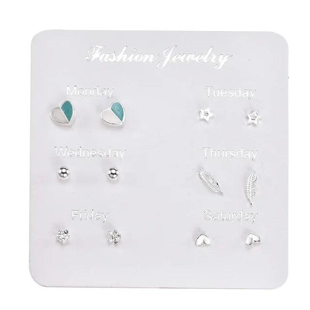 Crystal Simulated Pearl Earrings Set Women Jewelry Accessories Piercing Ball Stud Earring Kit Bijouteria Brincos