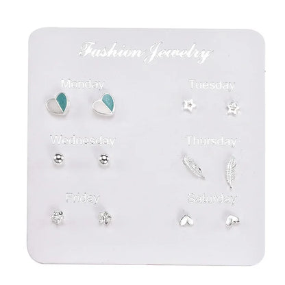 Crystal Simulated Pearl Earrings Set Women Jewelry Accessories Piercing Ball Stud Earring Kit Bijouteria Brincos