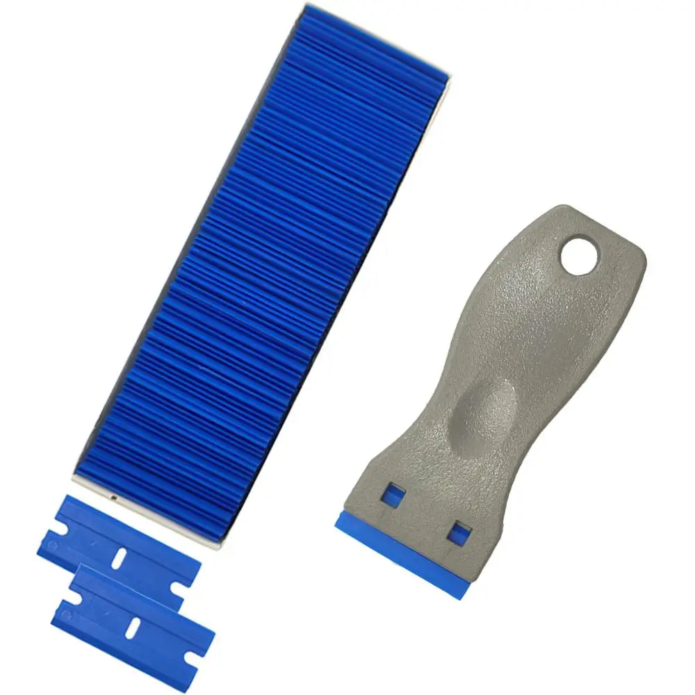 CNGZSY Auto Sticker Label Glue Scraper Plastic Razor Blades Glass Window Clean Spatula Car Vinyl Wrap Film Squeegee E14B