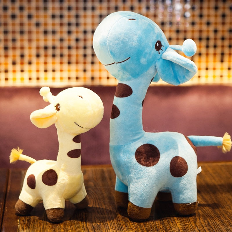 18cm/25cm Cute Giraffe Plush Toy Pendant Soft Deer Stuffed Cartoon Animals Doll Baby Kids Toys Christmas Birthday Colorful