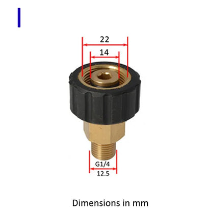 Pressure Washer Gun Lance Bayonet Adapter Snow Foam Lance Adapter High Pressure Car Washer Foam Gun Nozzle Connector for Karcher