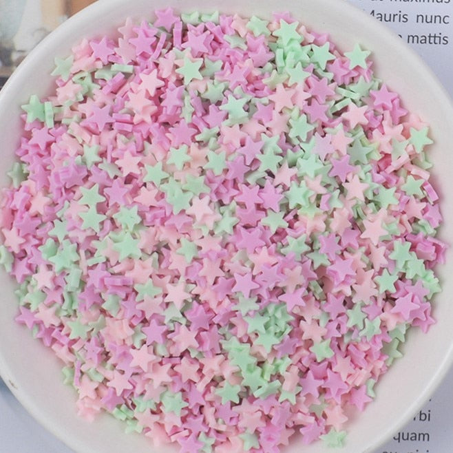 100g/Bag Slime Clay Sprinkles Filler Toys Accessories Candy Fake Cake Dessert Mud Decoration