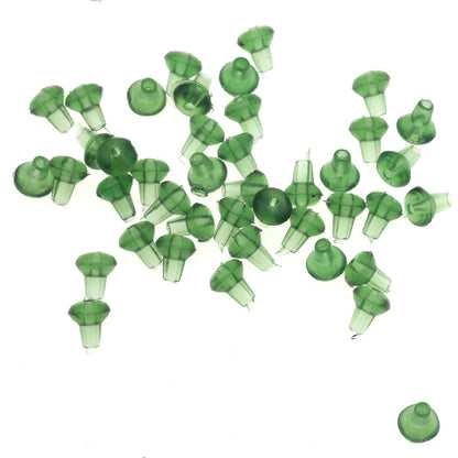 Rompin 50pcs Hook Stops Beads Carp Fishing Accessories Stopper Green Black Carp Fishing Hair Chod Ronnie Rig Pop UP Boilie Stop